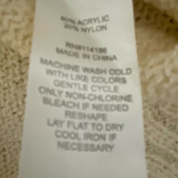 Peyton Primrose Anthropologie Ivory Tie Up Front Oversized Sweater. Size L/XL - Picture 14 of 16